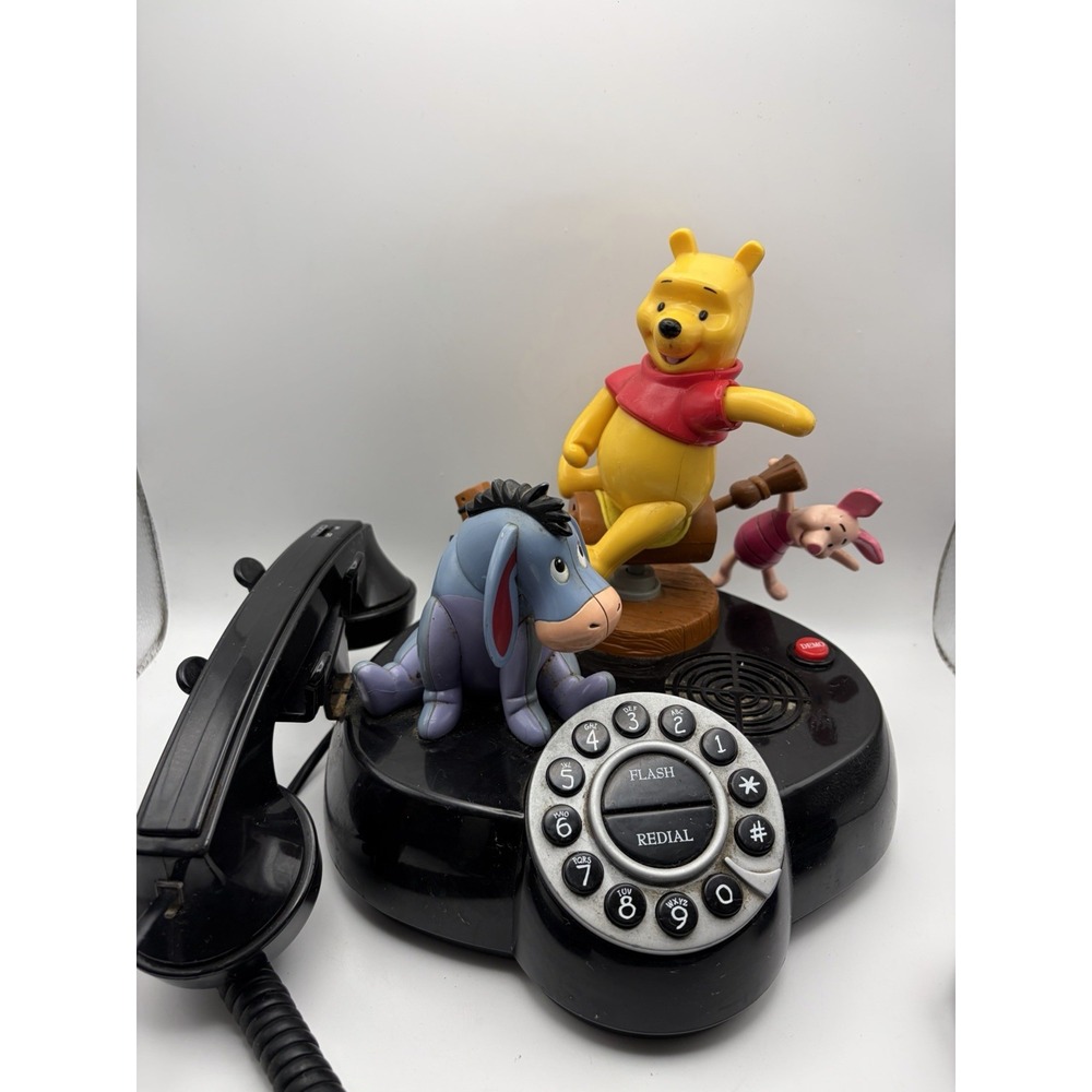 Vintage Disney Winnie‎ Pooh Animated Talking Telephone Eeyore Piglet